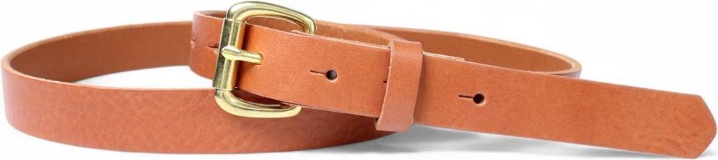 FRONHOFER Best&Timeless hochwertiger Damengürtel 2,5 cm, massiv Messing Schnalle, vegetabiles Naturleder