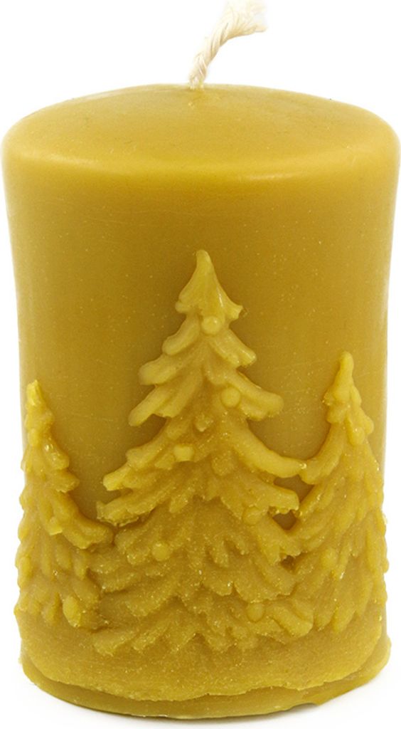 IMKERSHOP Bienenwachskerze Weihnachtsbaum-Zylinder Wachskerze Kerze