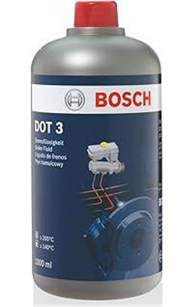 Bosch Bremsflüssigkeit DOT 3, 1 L - für Fahrzeuge vor Baujahr 2000 - nicht für ABS und ESP Bremsen empfohlen