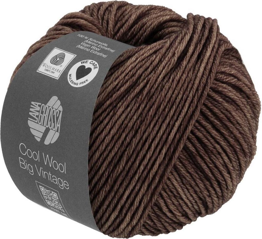 Lana Grossa - Cool Wool Big Vintage 7184 dunkelbraun Produktbild 