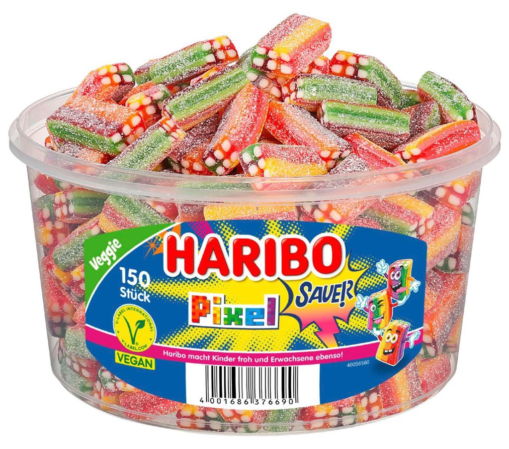 HARIBO 10048080 HARIBO Rainbow Pixel Fruchtgummi 150 St. Immagine del prodotto 