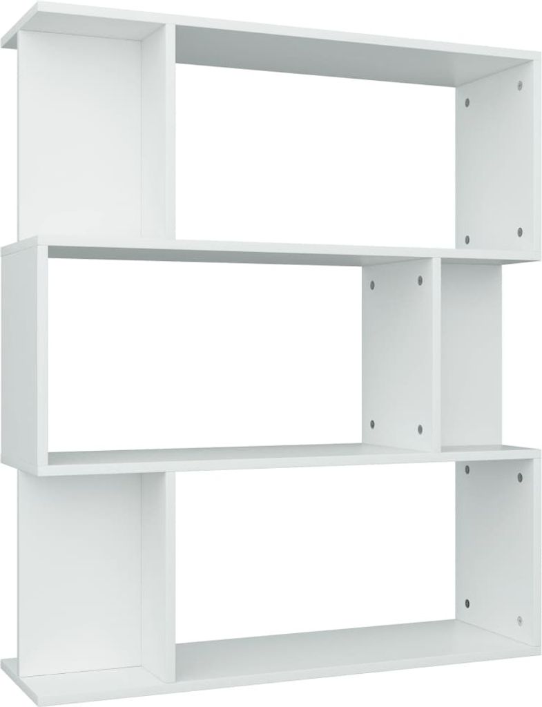 vidaXL Bücherregal/Raumteiler Weiß 80x24x96 cm Produktbild 