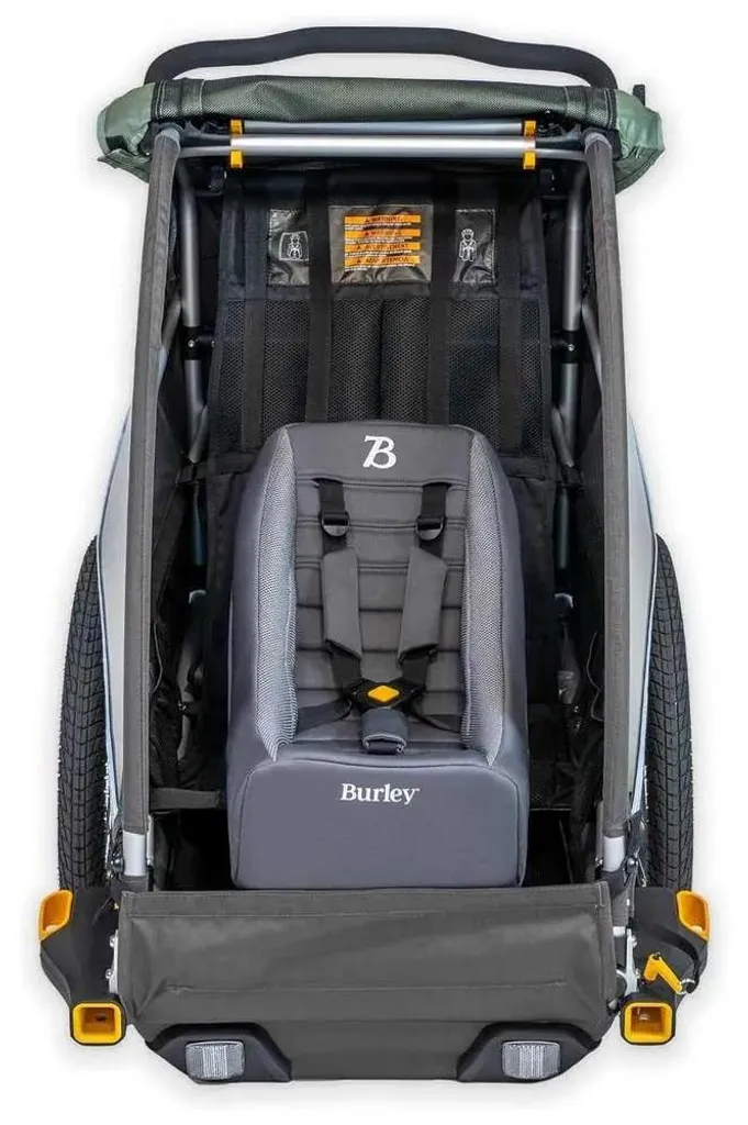 Insert de Siège Bébé Burley - Réducteur Confortable Gris pour Remorque - 4