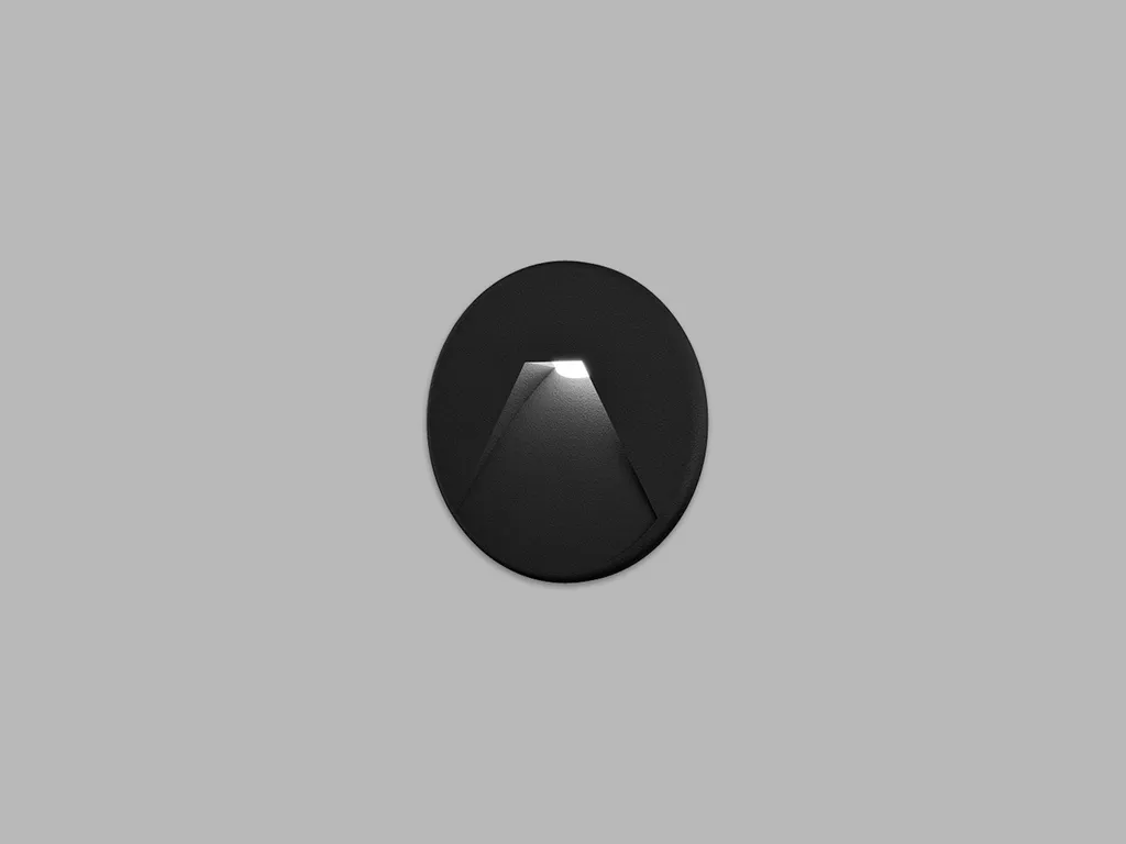 Applique LED encastrable noire WALK II IP44 couloir et escalier