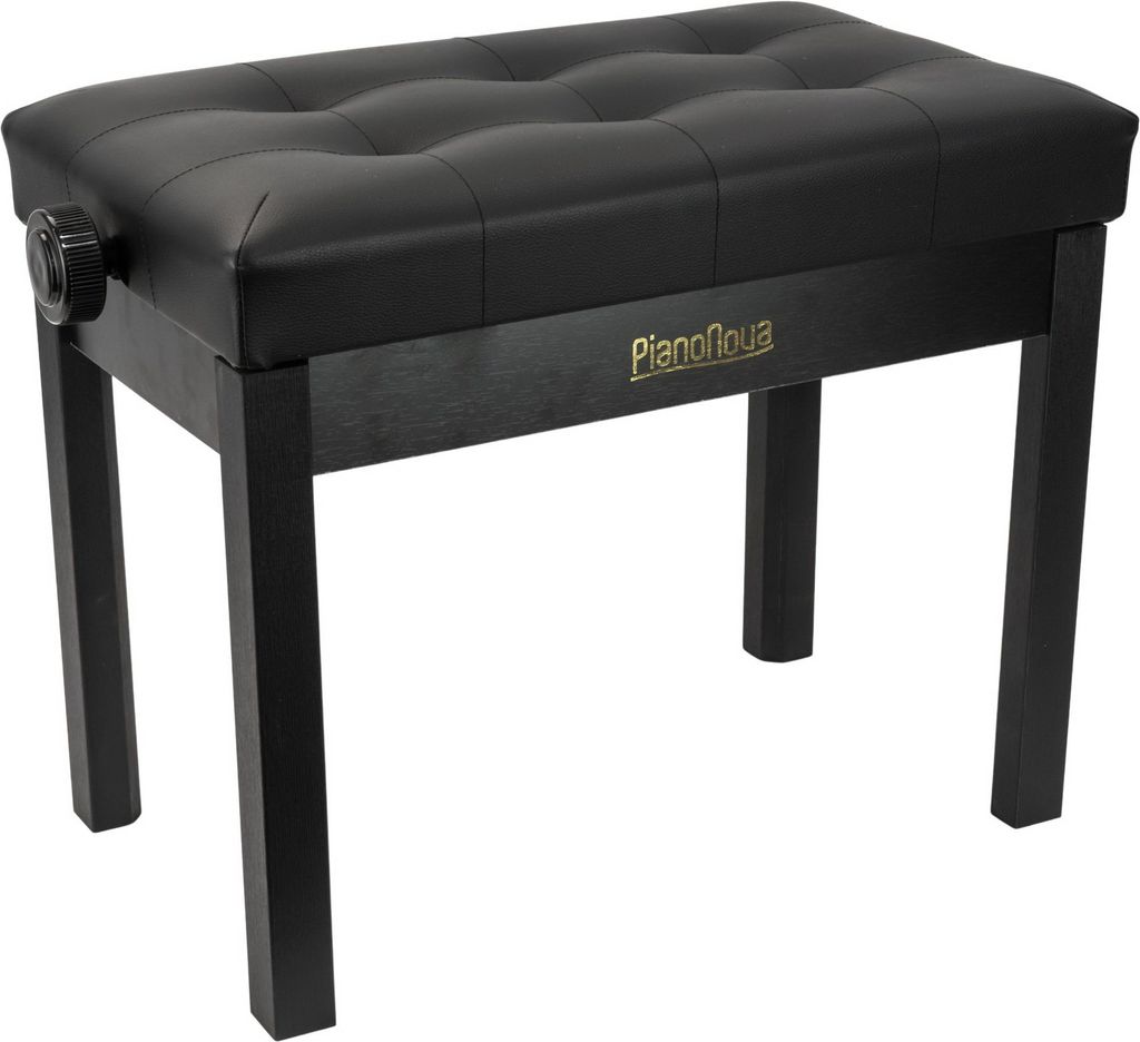 Pianonova DPB2025-BK Klavierhocker aus Holz Black