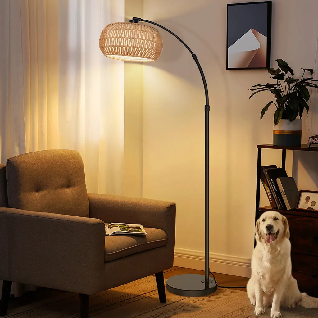 Lampada da Terra Rattan Boho Dimmerabile con App e Telecomando LED - 9