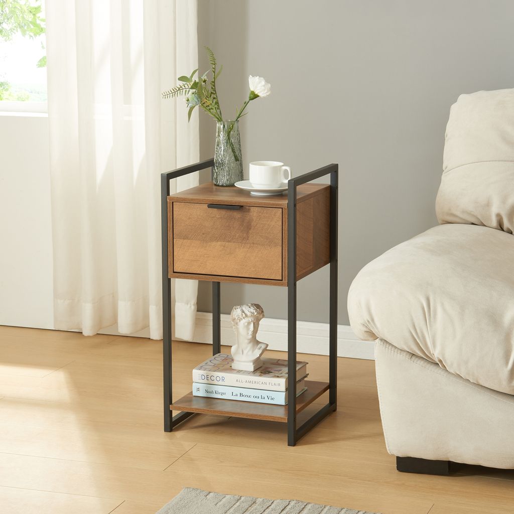Beistelltisch 'Namsskogan' 62x33x32cm Walnussoptik Produktbild 