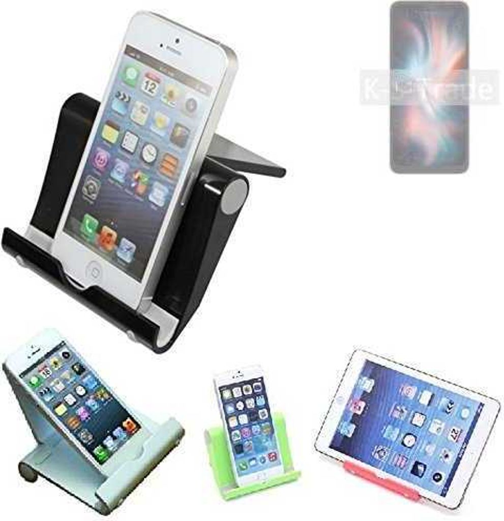 K-S-Trade Handy-Ständer kompatibel mit UMIDIGI C1 Max faltbarer Tischständer Smartphone Tablet Halterung Reise