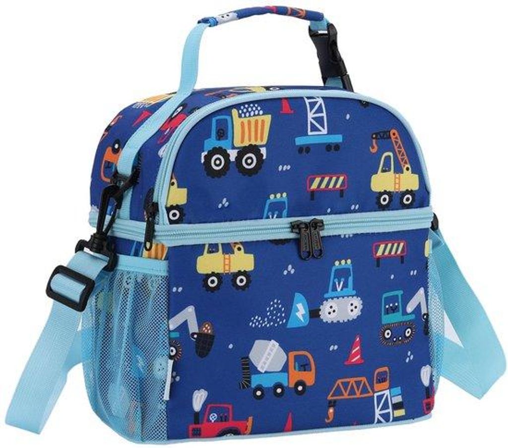 Kleiner Picknick-Koffer für Kinder, 8,5 Liter, doppelte Lunchbox, für Jungen und Mädchen, Schule, Kindergarten, Baukoffer