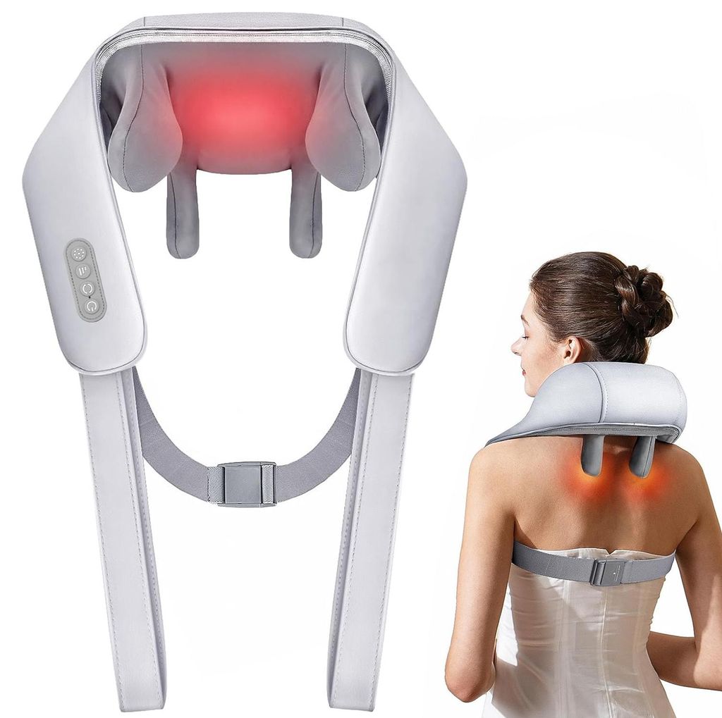 Nackenmassagegerät, Shiatsu Massagegerät, Massagegerät Rücken, Massage Gürtel, Linderung von Nacken- und Rückenschmerzen, für Nacken, Rücke...