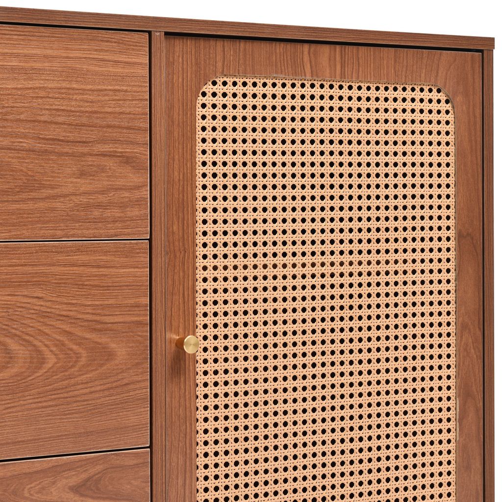 Rattanowa komoda z 2 drzwiami i 3 szufladami, regulowana Zdjęcie produktu 25