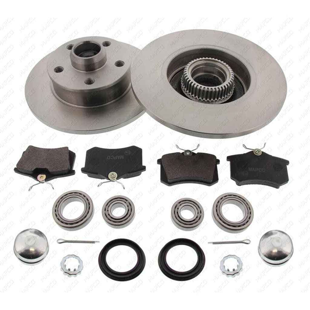 Mapco Bremsscheiben+Bremsbelaege (Bremsensatz) Hinterachse SEAT TOLEDO I (1L),VW CORRADO (53I),GOLF III Variant (1H5),GOLF III (1H1),PASSAT Variant...