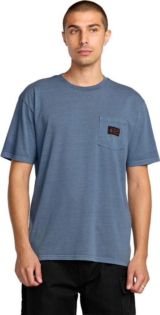 Volcom Workwear Certified Pocket Kurzarm-t-shirt Blau L Mann Blau L