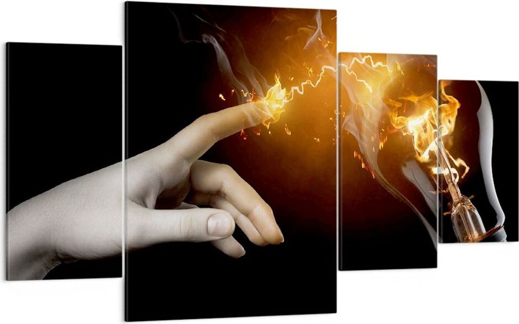 Bild auf Leinwand - Leinwandbild - Hand Licht Flammen - Produktbild 
