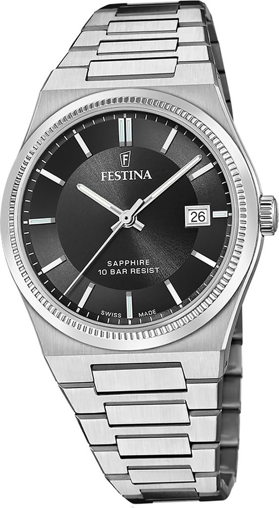 Festina Herren Uhr Swiss Edelstahlarmband silber D2UF20034/4