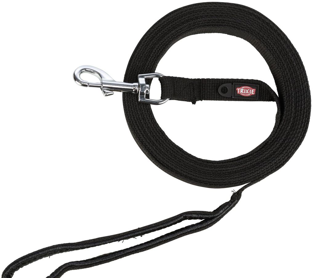 Guinzaglio a stecca TRIXIE M–L, 5 m, 20 mm, nero, per cani Immagine del prodotto 