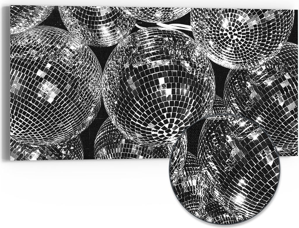 DEQORI Hybrid Leinwand Bild 60x30 cm 'Glanz der Nacht' Wandbild Glas flach modern