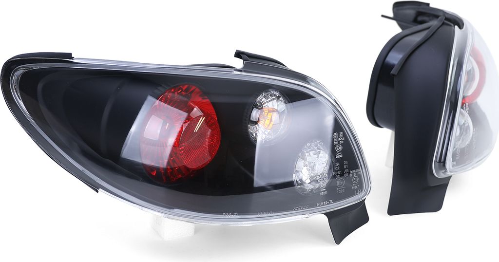 Klarglas Rückleuchten Schwarz für Peugeot 206 CC Coupe Produktbild 4