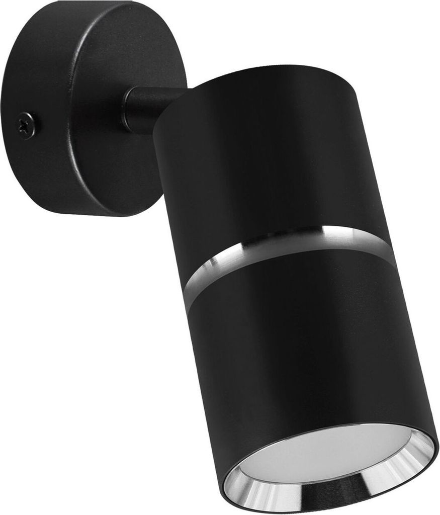 Wandlampe Metall GU10 verstellbar Schwarz Chrom Spot Lampe Wand