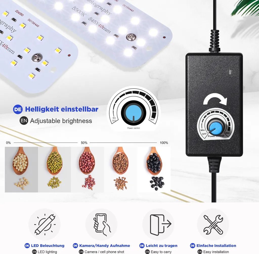 Yorbay Photo Box: Il Set Studio LED Definitivo per Macro e Oggettistica - 4