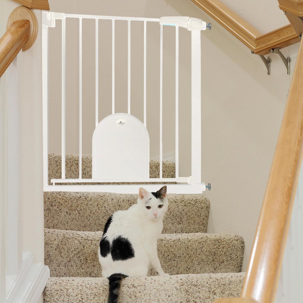 YZNAHRE Treppenschutzgitter mit katzenklappe Ohne Bohren Produktbild 
