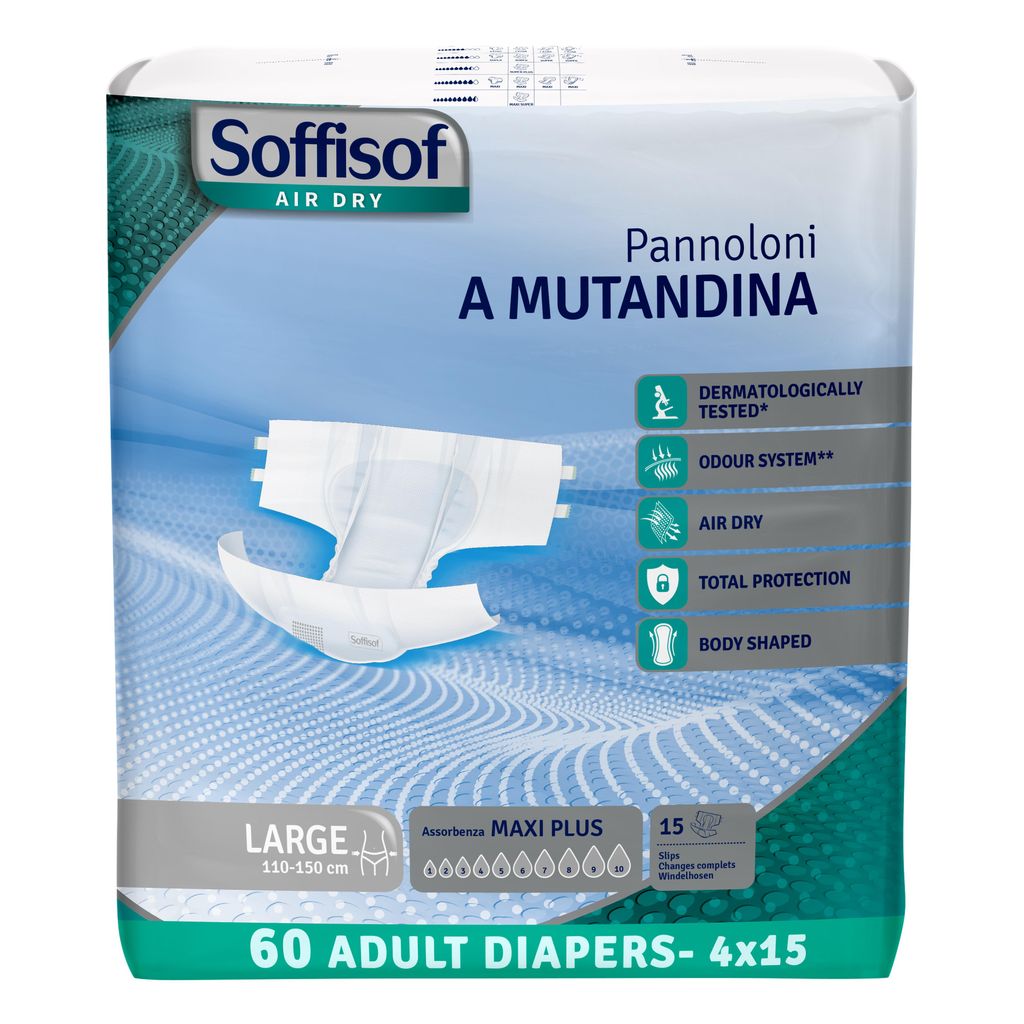 Soffisof Air Dry Maxi Plus - 60x Plienky pre dospelých - Obrázok produktu 