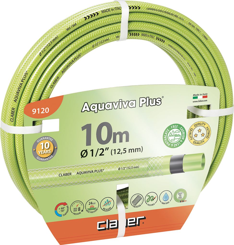 claber Aquaviva Plus Gartenschlauch Ø 1/2" (12,5mm) 10m