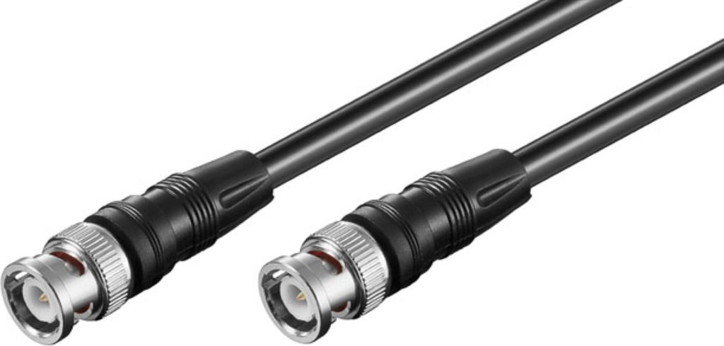 Goobay 50413 Video Verbindungskabel BNC (RG59), zweifach geschirmt, 0.5 m - BNC-Stecker > BNC-Stecker