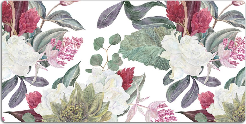 Schreibtischmatte Tischunterlage 100x50 cm Mauspad - Farbenfrohe Blumen