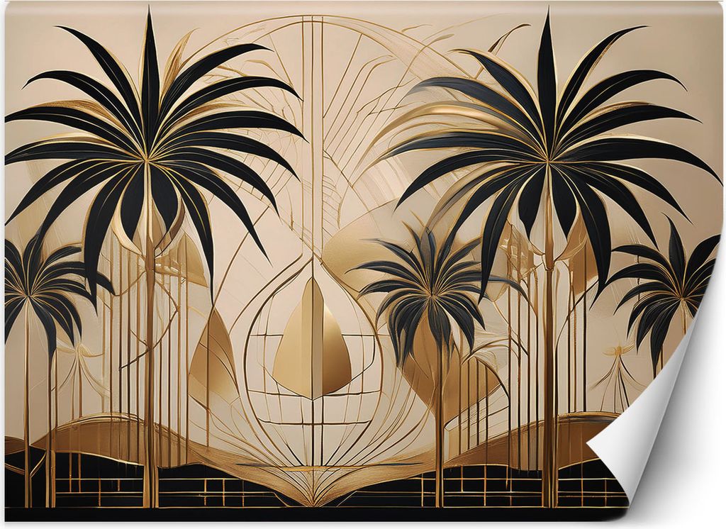Vlies fototapete Tropische Landschaft Abstrakt 150x105 cm Feeby Beige inkl. Kleber einfache Montage