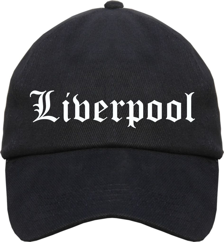 Liverpool Cappy - Altdeutsch bedruckt - Schirmmütze Cap Einheitsgröße Schwarz