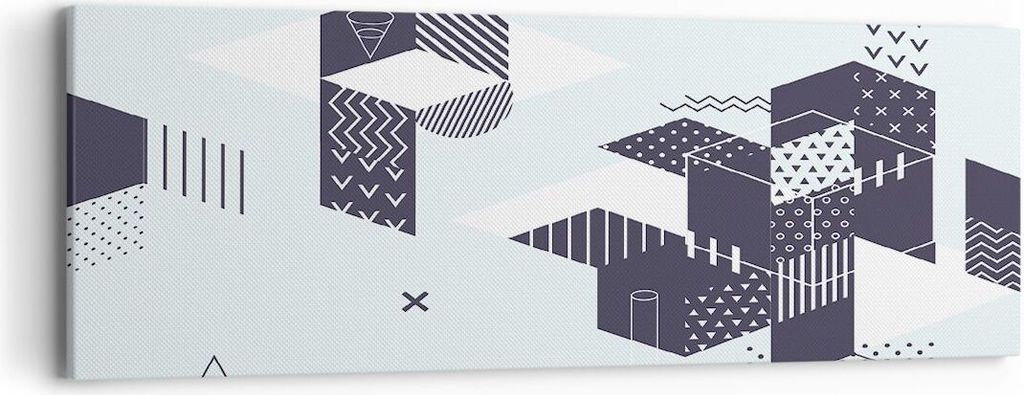 Bild auf Leinwand - Leinwandbild - Abstraktion modern - 90x30cm - Wand Bild - Wanddeko - Wandbilder - Leinwanddruck - Bilder - Kunstdruck - Wanddek...