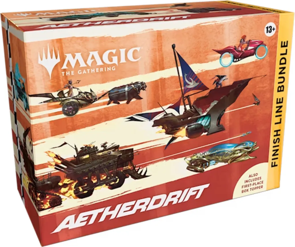 Aetherdrift Finish Line Bundle Magic avec boosters et accessoires MTG