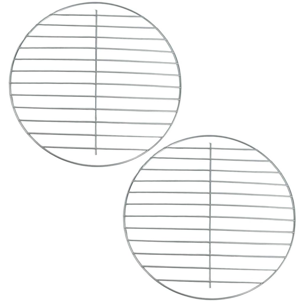 Runder Grillrost, 2pcs 14-Zoll-Grillplatten, hitze- und korrosionsbeständig, ideal zum Backen, Kochen, Dämpfen, Grillen und Ofen-Bbq