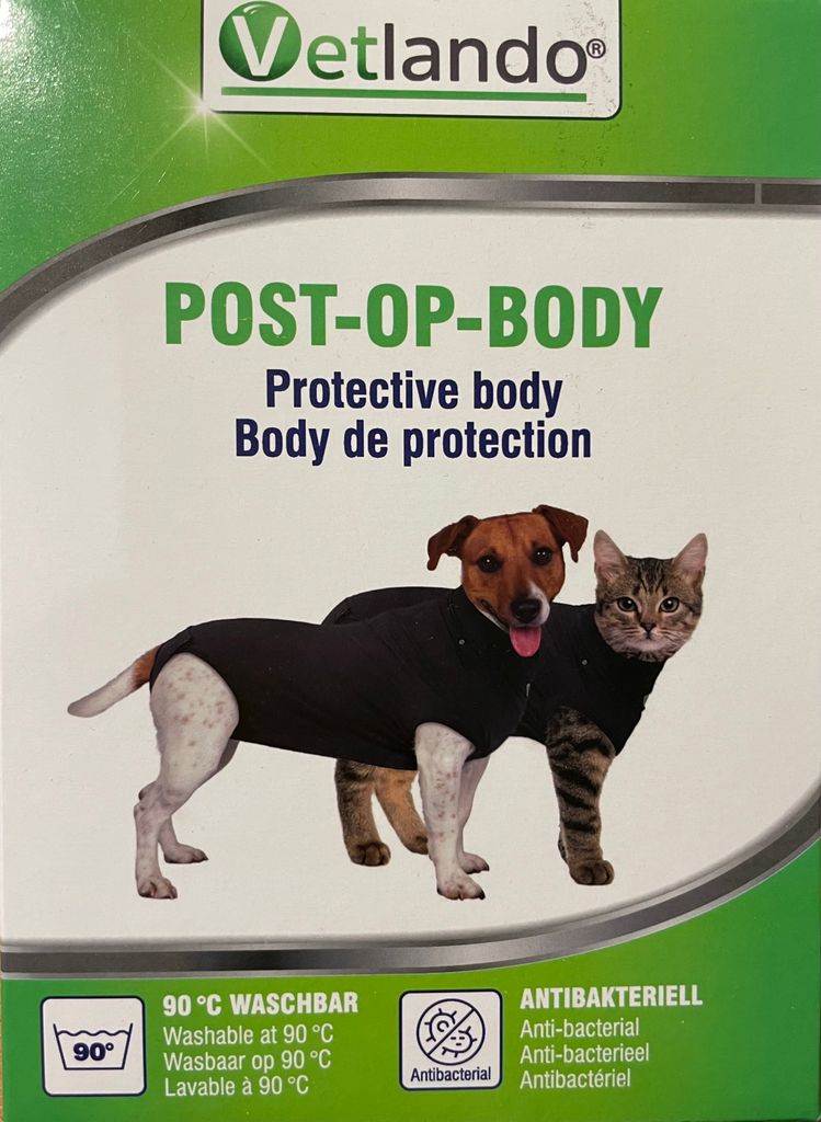 Vetlando Post OP Body für Hund Wundschutz Schutz Bauch Rücken L
