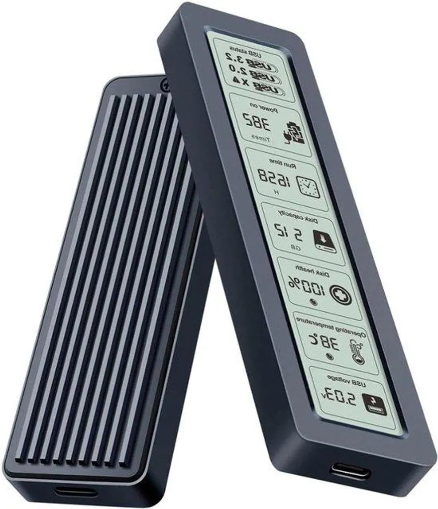 Clé USB NVMe 1TB avec Écran Intelligent USB 3.2 Gen 2 Type-C 10Gbps