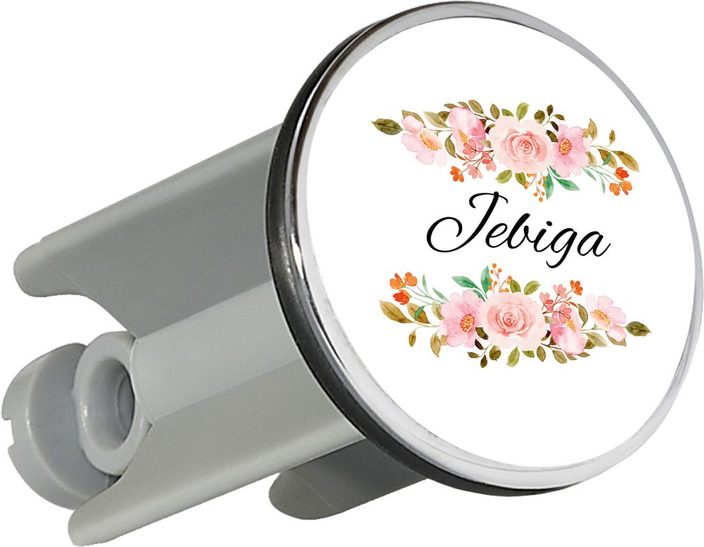 Huuraa Waschbeckenstöpsel Jebiga Balkan Blumen 4cm höhenverstellbar Abflussstopfen Geschenkidee