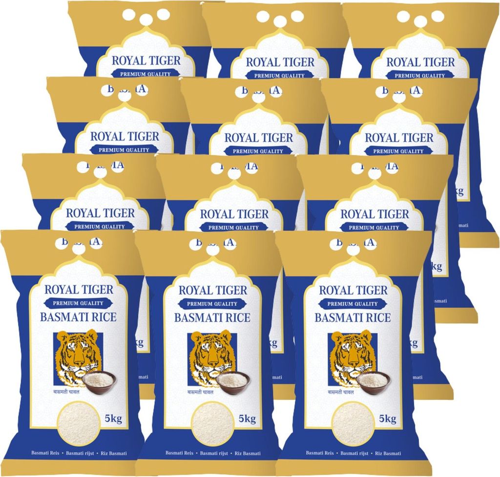 Royal Tiger Basmatireis, 12x 5kg, Basmati-Reis, Produktbild 