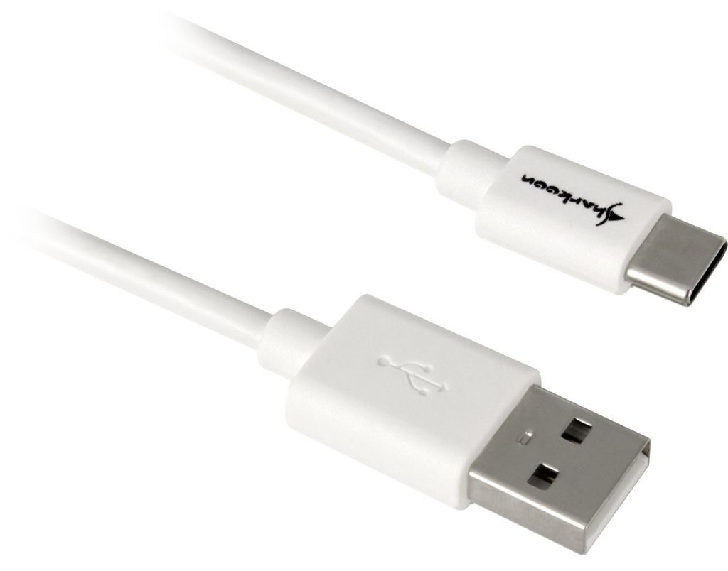 USB 2.0 Kabel, USB-A Stecker > USB-C Stecker (weiß, 1 Meter)