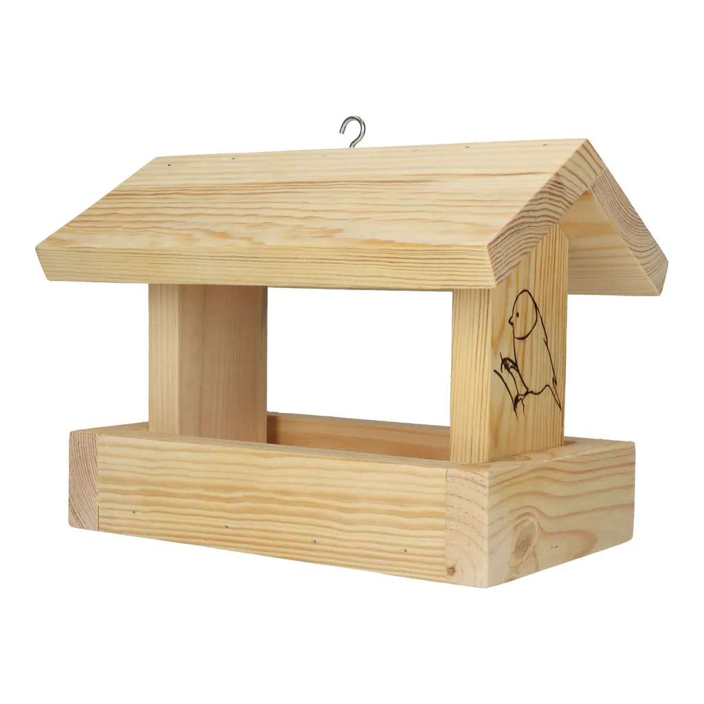 Mangiatoia per uccelli in legno tipo ECO MKW - Casetta da Giardino