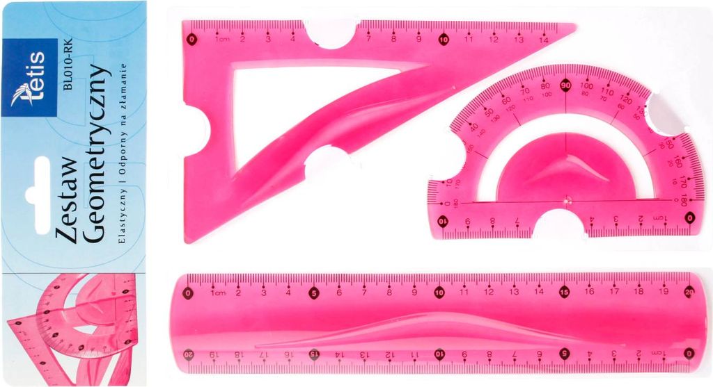 Flexibles geometrisches Set 3el rosa. TETIS