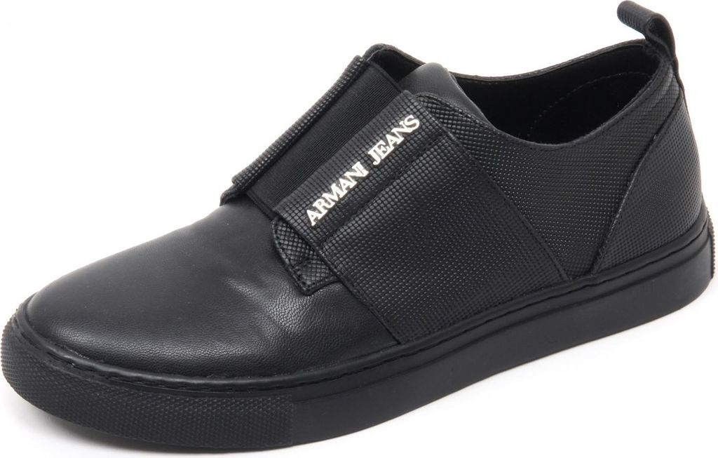 B8472 sneaker donna ARMANI JEANS AJ scarpa nero slip on shoe woman