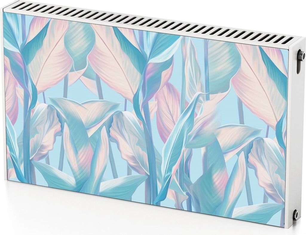 Exotische Bepflanzung – Magnetische Heizkörperabdeckung – 100x60 cm – Magnet Heizkörperabdeckung – 3D Würfel – Heizkörperverkleidung ...
