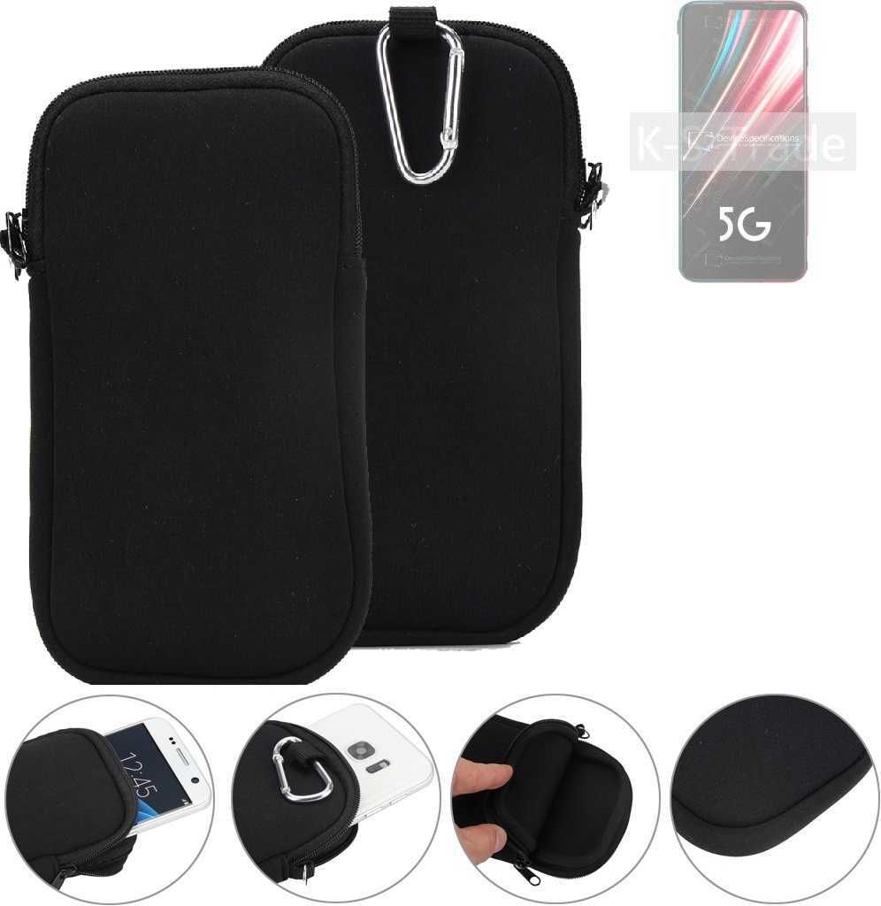 K-S-Trade Neopren-Hülle Handyhülle kompatibel mit nubia Red Magic 5G Schutzhülle Neoprenhülle Sleeve Schutz-Hülle Gürtel Tasche Case Holster
