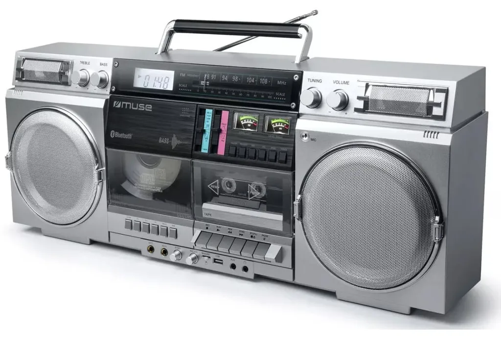 Muse M-380GBS Ghetto Blaster Vintage avec Lecteur CD et Port USB SD