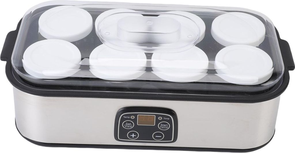 Joghurt-Maschine 0-48 Stunden Timing 8 Tassen Automatische Temperaturkontrolle Elektrischer Joghurt-Maker für Zuhause EU Stecker 220V