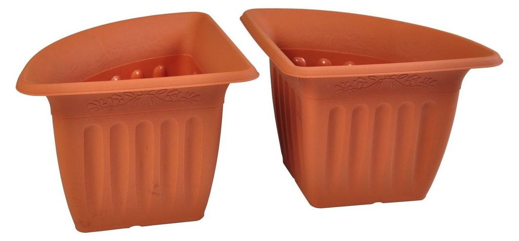 Pot de fleurs d'angle, set de 4 pots en terre cuite Pot de Image du produit 