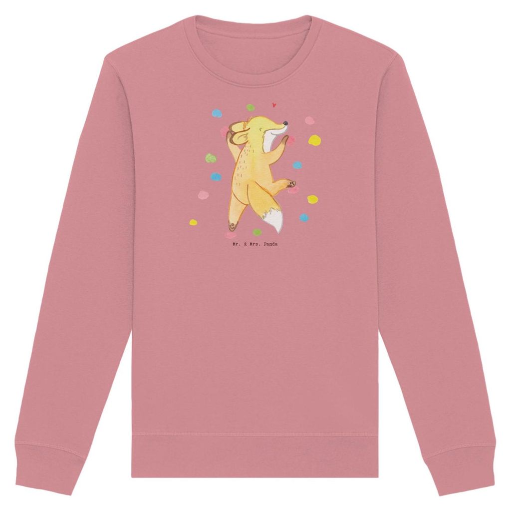 Mr. & Mrs. Panda Baumwoll Pullover Fuchs Bouldern Größe XS - Canyon Pink - Geschenk, Klettern, Boulderhalle, Sweater, Kletterhalle, Sweatshirt, P...