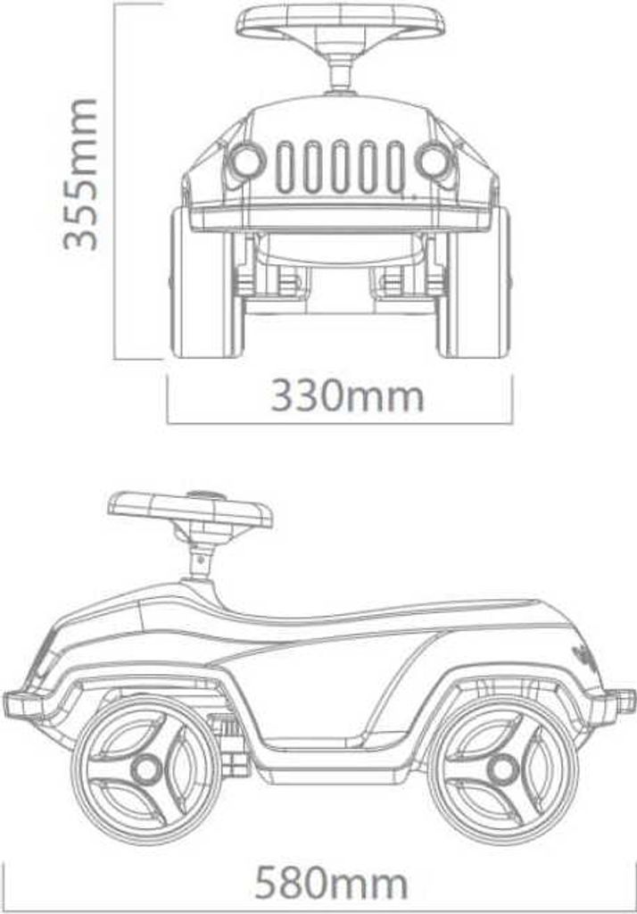 Brumee Wildee Aufsitzauto für Kinder - Grün Kinderlaufwagen Kinderlaufgerät