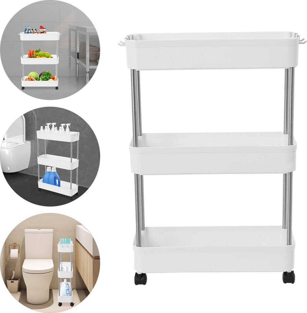 Regál 3 police Organizér Slim Shelf Serving Trolley Recess Obrázek produktu 